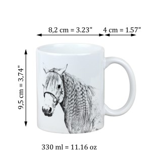 Azteca Horse - cup with a horse, cute cup with graphics, a gift with your photo from the Art-Dog brand