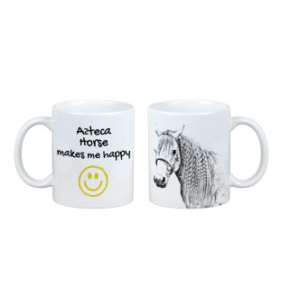 Azteca Horse - cup with a horse, a cheerful cup for a dog lover, a personalized gift from the Art-Dog brand