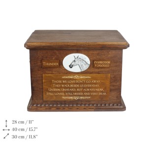 Barb Horse - urn for horse ashes, personalized urn with a photo, large box for horse ashes by Art-Dog brand