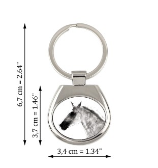 Barb Horse - keychain with a horse, keychain with a print, personalized pendant from the Art-Dog brand