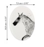 Cheval de Barbarie - une plaque commémorative avec une photo de cheval, une plaque funéraire avec une impression, une plaque ovale personnalisée de la marque Art-Dog