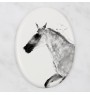 Barb Horse - commemorative plaque with a photo of a horse, tombstone plaque with a print, personalized oval plaque by Art-Dog brand