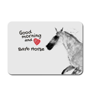 Barb-Pferd - Mauspad mit Druck, personalisiertes Mauspad mit Pferd, einzigartiges Gadget für Büroangestellte von Art-Dog.