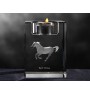 Barb Horse - Candle holder with picture of a horse, crystal tealight holder, personalised gift by Art-Dog brand