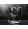 Cheval de Barbarie - Bougeoir avec image d'un cheval, porte bougie en cristal, cadeau personnalisé par la marque Art-Dog