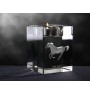 Cheval de Barbarie - Bougeoir avec image d'un cheval, porte bougie en cristal, cadeau personnalisé par la marque Art-Dog