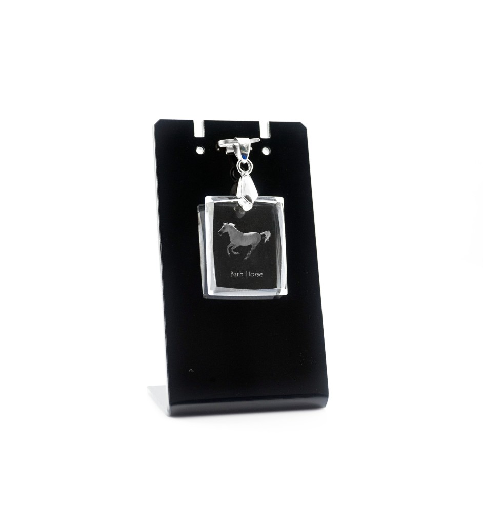 Barb-Pferd - Crystal pendant with horse, photo necklace, unique jewellery by Art-Dog