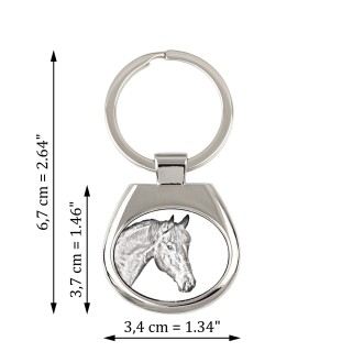 Bay Horse - keychain with a horse, keychain with a print, personalized pendant from the Art-Dog brand