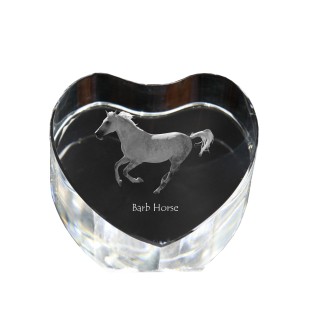 Barb Horse - a photo of a horse in crystal, a crystal heart, a unique frame with a photo from the Art-Dog brand