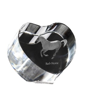 Barb Horse - a photo of a horse in crystal, a crystal heart, a unique frame with a photo from the Art-Dog brand
