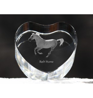 Cheval de Barbarie - une photo de cheval dans un cristal, un cœur en cristal, un cadre exceptionnel avec une photo de la marque Art-Dog