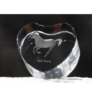 Barb Horse - a photo of a horse in crystal, a crystal heart, a unique frame with a photo from the Art-Dog brand