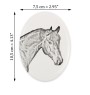 Cheval bai - une plaque commémorative avec une photo de cheval, une plaque funéraire avec une impression, une plaque ovale personnalisée de la marque Art-Dog