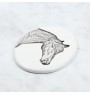 Cheval bai - une plaque commémorative avec une photo de cheval, une plaque funéraire avec une impression, une plaque ovale personnalisée de la marque Art-Dog