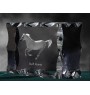 Cheval de Barbarie - Kristall mit einem Pferdebild, Glasstatuette mit einem Bild, einzigartiger Bilderrahmen der Marke Art-Dog