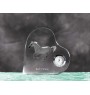 Barb Horse - crystal clock with a picture of a horse, heart-shaped shelf clock, personalized standing clock by Art-Dog brand