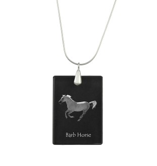 Barb-Pferd - Crystal pendant with horse, silver necklace with photo, personalised pendant by Art-Dog brand