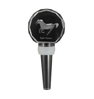 Cheval de Barbarie - Bouchon de bouteille en cristal avec cheval, bouchon de vin unique avec photo, cadeau personnalisé pour sommelier par la marque Art-Dog