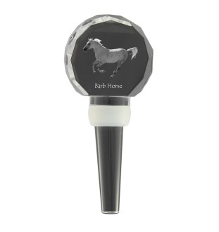 Cheval de Barbarie - Bouchon de bouteille en cristal avec cheval, bouchon de vin unique avec photo, cadeau personnalisé pour sommelier par la marque Art-Dog