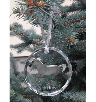 Cheval de Barbarie - boule de Noël en cristal avec une photo, photo de cheval dans le cristal, décoration personnalisée pour sapin de Noël de la marque Art-Dog
