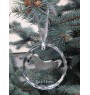 Cheval de Barbarie - boule de Noël en cristal avec une photo, photo de cheval dans le cristal, décoration personnalisée pour sapin de Noël de la marque Art-Dog