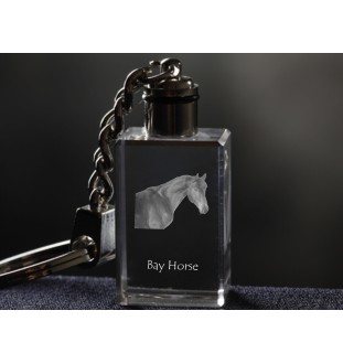 Cheval bai - Pendentif en cristal avec photo de cheval, pendentif lumineux, cadeau unique de la marque Art-Dog