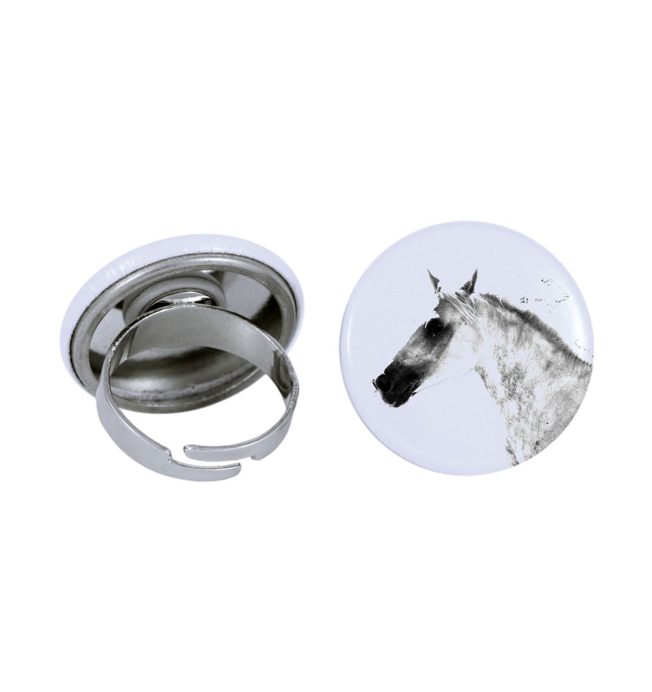 Barb Horse - collector's ring with a horse portrait, handmade product, Art-Dog brand