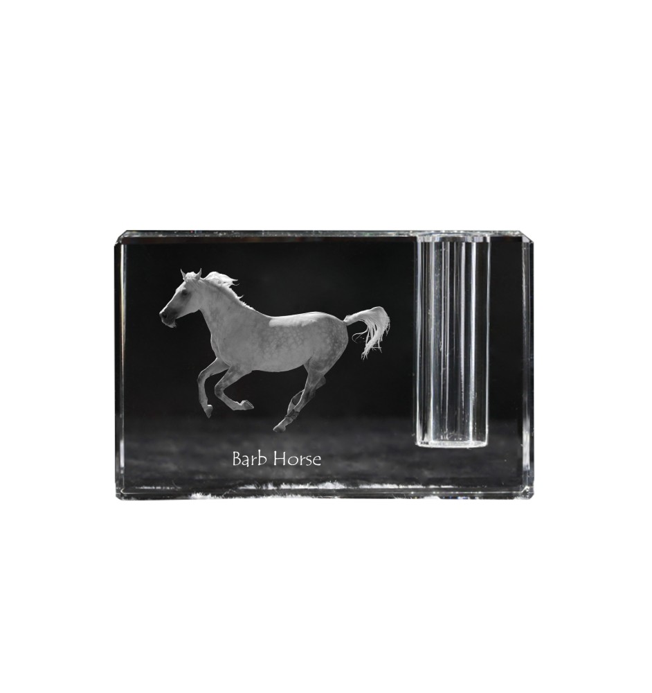 Barb Horse - Pen stand, crystal organiser with picture of a horse, unique desk decoration by Art-Dog brand