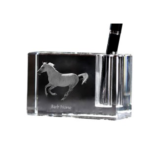 Barb Horse - Pen stand, crystal organiser with picture of a horse, unique desk decoration by Art-Dog brand