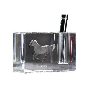 Barb Horse - Pen stand, crystal organiser with picture of a horse, unique desk decoration by Art-Dog brand
