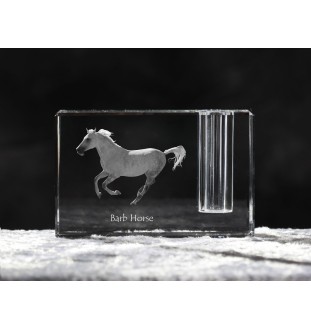 Barb Horse - Pen stand, crystal organiser with picture of a horse, unique desk decoration by Art-Dog brand