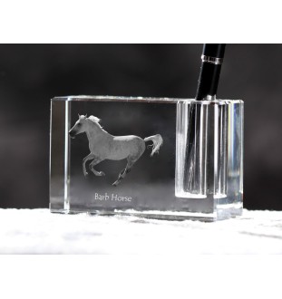 Barb Horse - Pen stand, crystal organiser with picture of a horse, unique desk decoration by Art-Dog brand