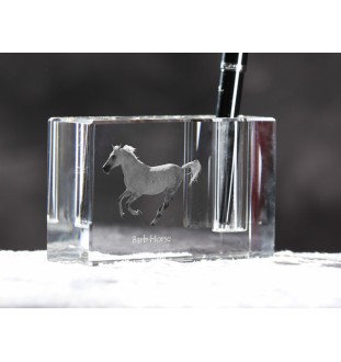 Barb Horse - Pen stand, crystal organiser with picture of a horse, unique desk decoration by Art-Dog brand