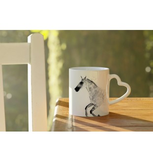 Cheval de Barbarie - tasse avec chien, une tasse adorable avec une anse en forme de cœur, un cadeau universel de la marque Art-Dog