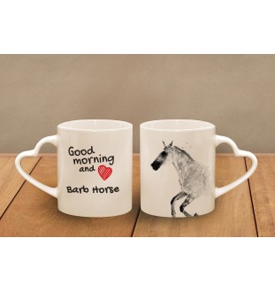 Barb Horse - cup with a dog, adorable cup with a heart-shaped handle, universal gift from the Art-Dog brand