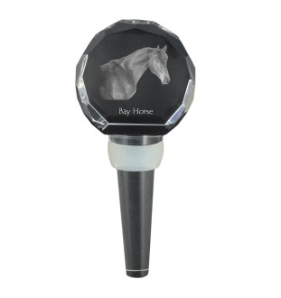 Cheval bai - Bouchon de bouteille en cristal avec cheval, bouchon de vin unique avec photo, cadeau personnalisé pour sommelier par la marque Art-Dog