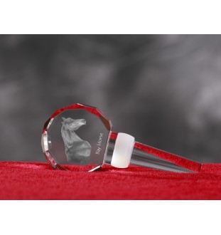 Cheval bai - Bouchon de bouteille en cristal avec cheval, bouchon de vin unique avec photo, cadeau personnalisé pour sommelier par la marque Art-Dog