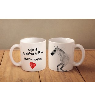 Barb Horse - mug with a horse, mug with a photo, personalized gift from the Art-Dog brand