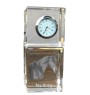 Bay Horse - crystal clock with a photo, photo of a horse in crystal, personalized desk clock by Art-Dog brand