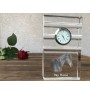Cheval bai - horloge en verre avec photo, photo de cheval dans un cristal, horloge de bureau personnalisée de la marque Art-Dog
