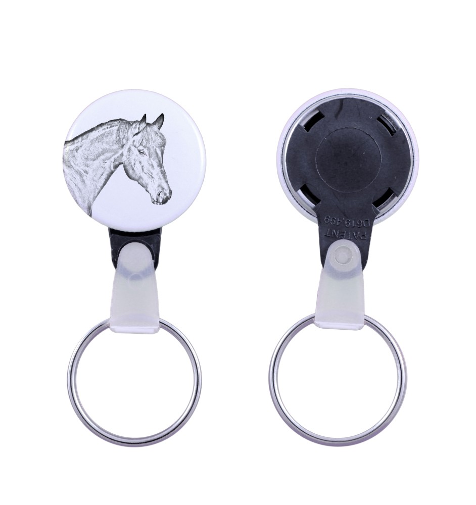 Bay Horse - unique keychain with a horse picture, handmade product, light and handy pendant from Art-Dog brand