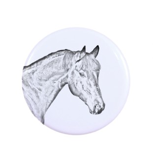 Bay Horse - magnet with a horse, a unique imprint of the Art-Dog horse brand