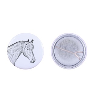 Bay Horse - shirt accessory, bag pin, perfect gift with the option to add your brand graphics from Art-Dog.