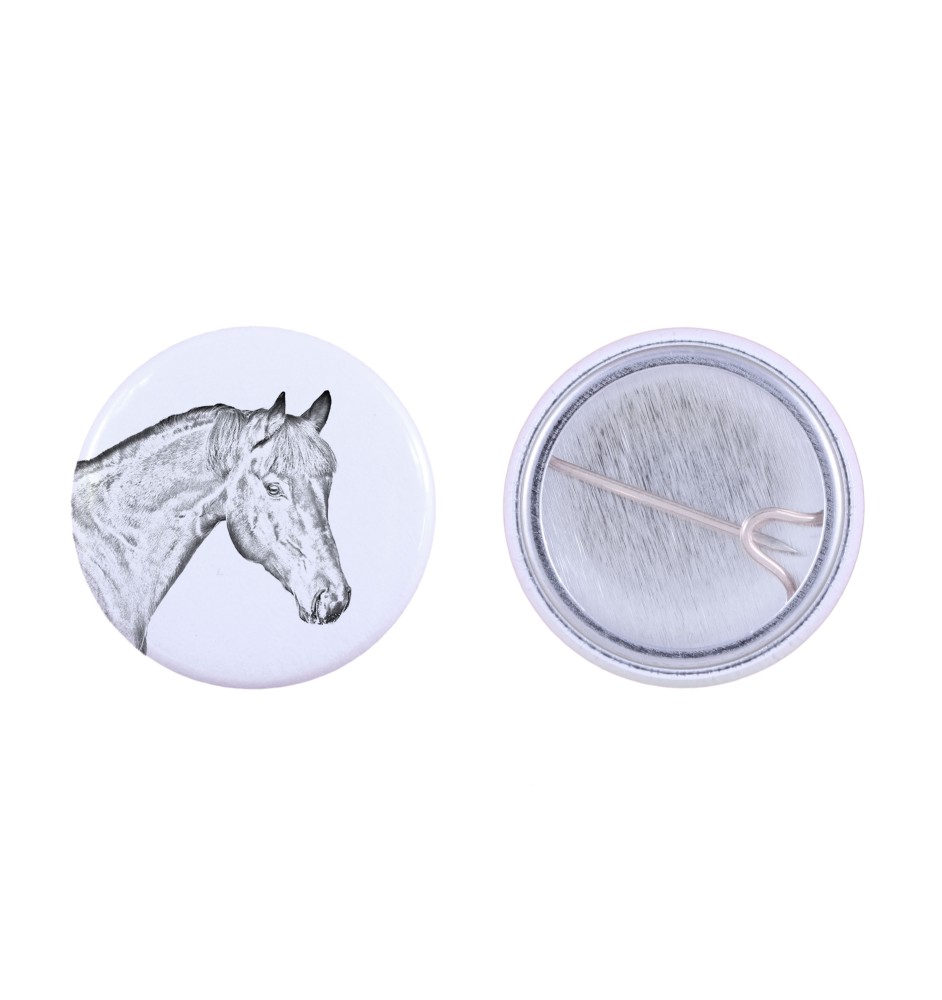 Braunes Pferd - Hemdverzierung, Taschenanstecker, das perfekte Geschenk mit der Möglichkeit, Ihr eigenes Markenlogo hinzuzufügen.