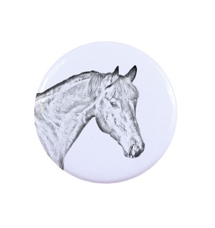 Bay Horse - shirt accessory, bag pin, perfect gift with the option to add your brand graphics from Art-Dog.