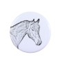Cheval bai ornement de chemise, broche pour sac, cadeau idéal avec la possibilité d'ajouter votre propre graphisme de la marque Art-Dog
