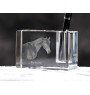 Bay Horse - Pen stand, crystal organiser with picture of a horse, unique desk decoration by Art-Dog brand