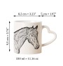 Braunes Pferd - Tasse mit Hund, entzückende Tasse mit herzförmigem Henkel, universelles Geschenk der Marke Art-Dog