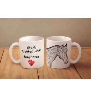 Cheval bai - tasse avec un cheval, tasse avec une photo, cadeau personnalisé de la marque Art-Dog