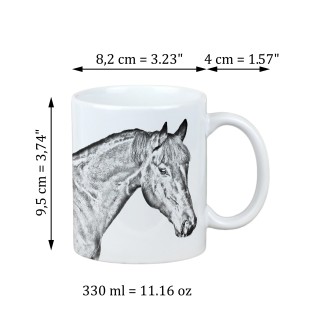 Bay Horse - cup with a horse, a cheerful cup for a dog lover, a personalized gift from the Art-Dog brand